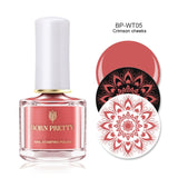 BORN PRETTY Black White Nail Stamping Polish Lacquer Gold Silver Nail Art Plate Stamp Oil White Night Stamping Series