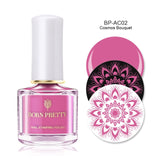 BORN PRETTY Black White Nail Stamping Polish Lacquer Gold Silver Nail Art Plate Stamp Oil White Night Stamping Series