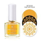 BORN PRETTY Black White Nail Stamping Polish Lacquer Gold Silver Nail Art Plate Stamp Oil White Night Stamping Series
