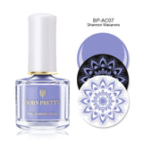 BORN PRETTY Black White Nail Stamping Polish Lacquer Gold Silver Nail Art Plate Stamp Oil White Night Stamping Series