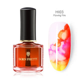 BORN PRETTY Watercolor Ink Nail Polish 6ml Smuoce Blossom Nail Polish Nail Art Varnish Long-Lasting DIY Design Manicure