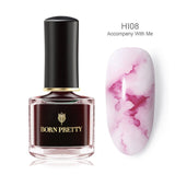 BORN PRETTY Watercolor Ink Nail Polish 6ml Smuoce Blossom Nail Polish Nail Art Varnish Long-Lasting DIY Design Manicure
