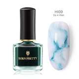 BORN PRETTY Watercolor Ink Nail Polish 6ml Smuoce Blossom Nail Polish Nail Art Varnish Long-Lasting DIY Design Manicure
