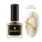 BORN PRETTY Watercolor Ink Nail Polish 6ml Smuoce Blossom Nail Polish Nail Art Varnish Long-Lasting DIY Design Manicure
