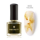 BORN PRETTY Watercolor Ink Nail Polish 6ml Smuoce Blossom Nail Polish Nail Art Varnish Long-Lasting DIY Design Manicure