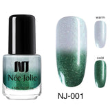 NEE JOLIE Thermal Nail Polish Temperature Color Changing Glitter Sequins Fast Dry Manicure Varnish 3.5ml Gradient Nail Lacquer