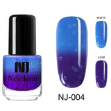 NEE JOLIE Thermal Nail Polish Temperature Color Changing Glitter Sequins Fast Dry Manicure Varnish 3.5ml Gradient Nail Lacquer