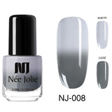 NEE JOLIE Thermal Nail Polish Temperature Color Changing Glitter Sequins Fast Dry Manicure Varnish 3.5ml Gradient Nail Lacquer