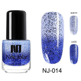 NEE JOLIE Thermal Nail Polish Temperature Color Changing Glitter Sequins Fast Dry Manicure Varnish 3.5ml Gradient Nail Lacquer