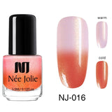 NEE JOLIE Thermal Nail Polish Temperature Color Changing Glitter Sequins Fast Dry Manicure Varnish 3.5ml Gradient Nail Lacquer