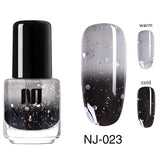 NEE JOLIE Thermal Nail Polish Temperature Color Changing Glitter Sequins Fast Dry Manicure Varnish 3.5ml Gradient Nail Lacquer