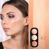 FOCALLURE 3 colors Natural Blusher Professional Blush& shimmer Highlighter bronzer Face contour long lasting blusher palette