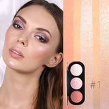 FOCALLURE 3 colors Natural Blusher Professional Blush& shimmer Highlighter bronzer Face contour long lasting blusher palette