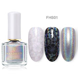 BORN PRETTY 6ml Holographic Nail Stamping Polish Silver Holo Laser Stamping Polish DIY Image Printing Polish Nail Art Lirqurd