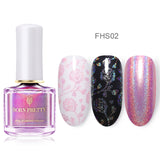 BORN PRETTY 6ml Holographic Nail Stamping Polish Silver Holo Laser Stamping Polish DIY Image Printing Polish Nail Art Lirqurd