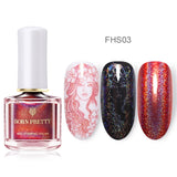 BORN PRETTY 6ml Holographic Nail Stamping Polish Silver Holo Laser Stamping Polish DIY Image Printing Polish Nail Art Lirqurd