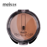 MEIS Natural Face Powder Mineral Oil-control Foundations Brighten Concealer Whitening Make Up Pressed Powder With Puff 3 IN 1